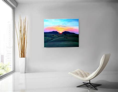 Original Sunrise Painting Acrylic Sunrise Painting Small - Etsy