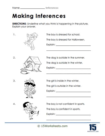 Inferences Worksheets - 15 Worksheets.com