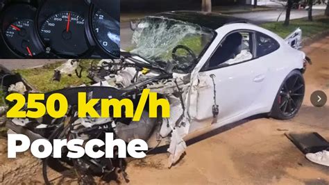 V Deo Mostra O Momento Do Acidente Porsche A Mais De Km H Em