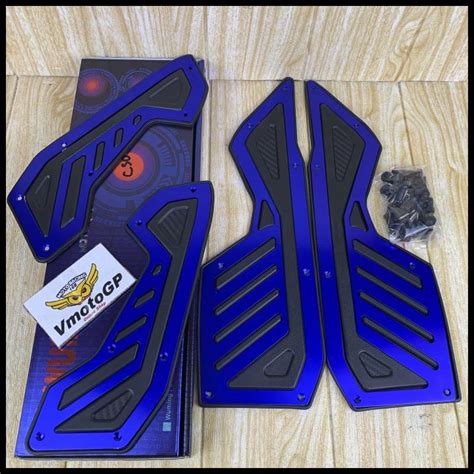 Jual Bordes Karpet Pijakan Kaki Nmax New Alumunium Blue Wm