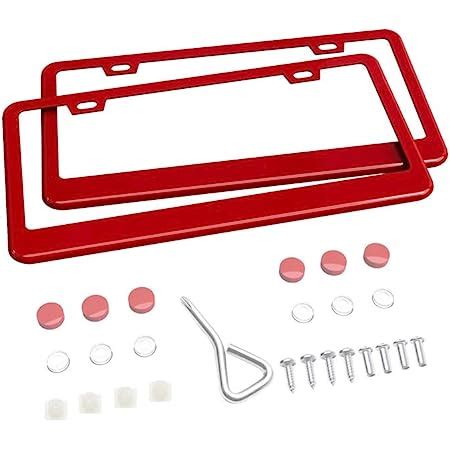 Amazon Livtee Holes Stainless Steel License Plate Frames Pcs