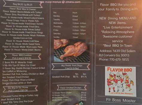 Online Menu Of Flavor Bbq Restaurant Conyers Georgia 30013 Zmenu