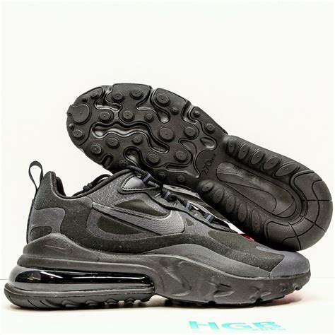 Nike Air Max 270 React Trainers In Black And Grey | stickhealthcare.co.uk