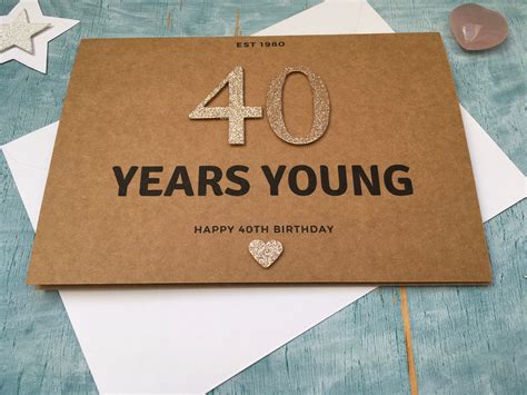 Personalised 40th Birthday Card Personalized 40 Card For Etsy Uk