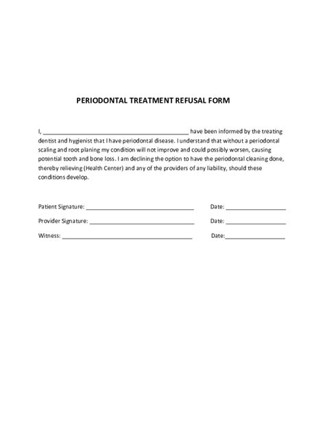 Periodontal Refusal Form Complete With Ease AirSlate SignNow