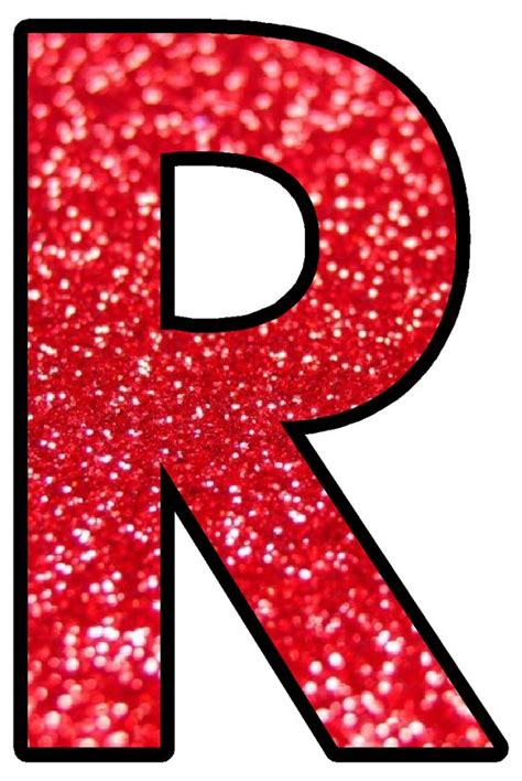 Buchstabe Letter R Abc Muster Glitter