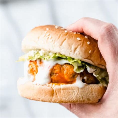 Buffalo Chicken Burgers - Delicious Little Bites