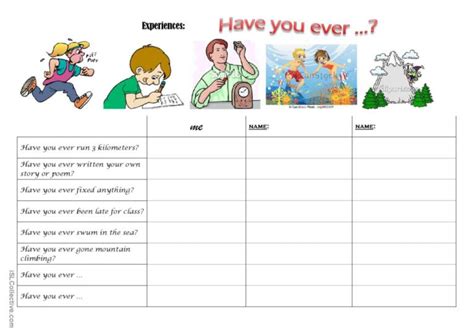 Have You Ever English Esl Worksheets Pdf And Doc