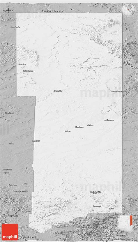 Gray Panoramic Map of Apache County