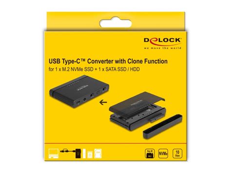 Delock Produkte 64190 Delock USB Type C Konverter für 1 x M 2 NVMe SSD