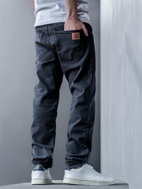 Spodnie Jeansowe Slim Czarne Jigga Wear Leather Label