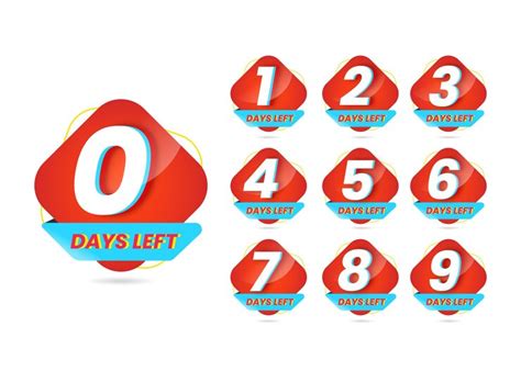 premium vector promotional number  days left   shopping