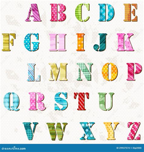 Textured Alphabet Stock Vector Illustration Of Typography