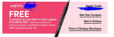 Ulta freebie! Clinique Deluxe Pretty Easy Liquid Eyelining Pen! Unique ...