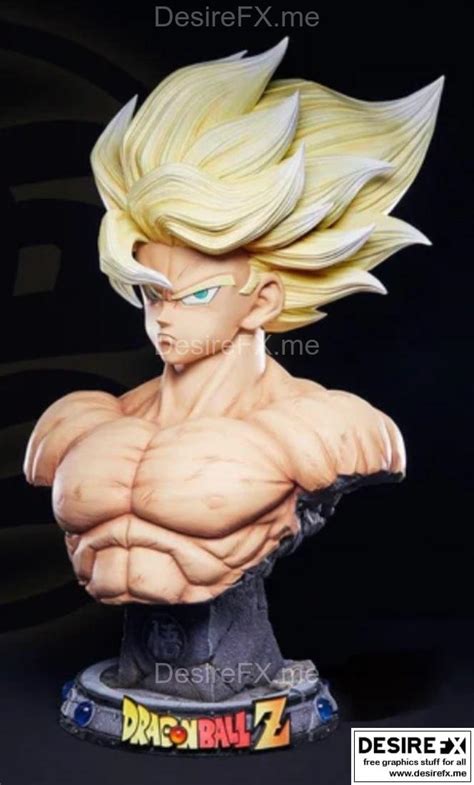 Desire FX 3d Models Goku SSJ Namek Bust 3D Print Model STL