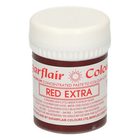 Sugarflair Max Concentrate Paste Colour Red Extra 42g Tortendeko