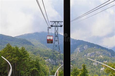 Cabin Of The Cable Car Lift To Mount Stock Image Image Of Turkey