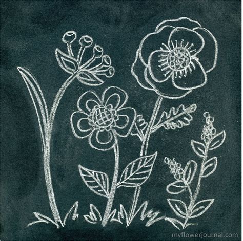 Chalk Art Flower