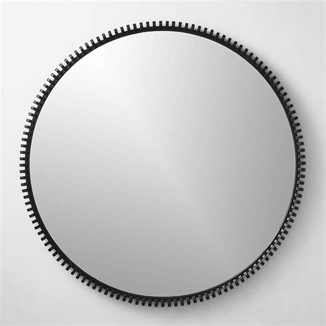 Monaco Black Round Modern Wall Mirror 335 Reviews Cb2