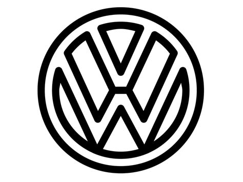 Volkswagen Black Line Logo Png Transparent Logo