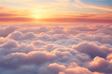 Premium AI Image | sunset above the clouds with sunset sky and clouds.