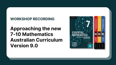 Workshop Approaching The New Mathematics Australian Curriculum