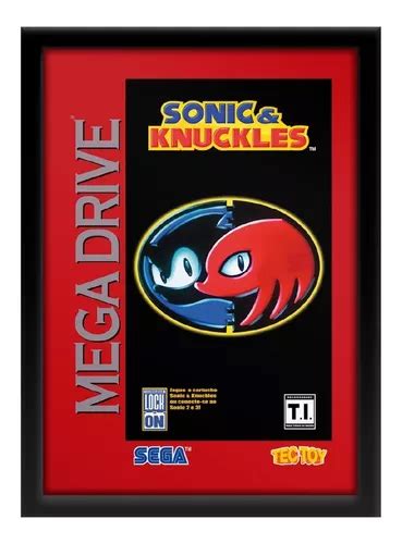 Quadro Sonic Knuckles Tectoy Mega Drive X Cm Parcelamento