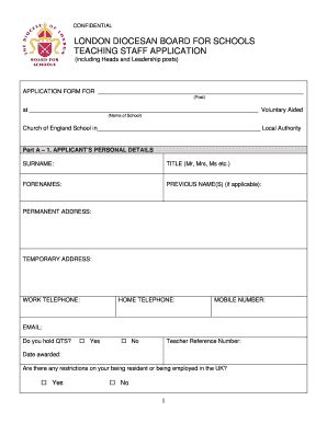 Fillable Online Tes Co Application Form The TES Tes Co Fax Email