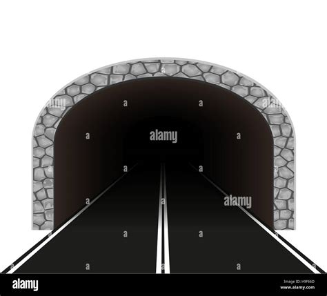 Automobile Road Tunnel Vector Illustration Stock Vector Image And Art Alamy