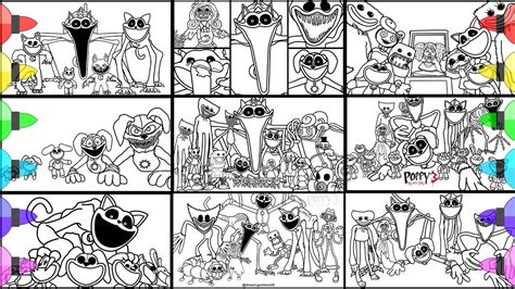 POPPY PLAYTIME CHAPTER 3 Coloring Pages How To COLOR All BOSSES And