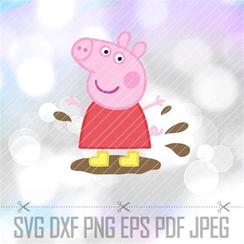 Layered Svg Dxf Peppa Pig Vector Cut Files Cricut Designs