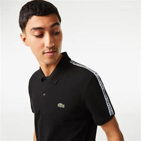 O Polo Nam Lacoste Regular Fit Logo Stripe Stretch Polo Shirt Ph