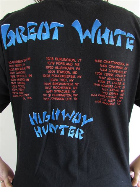 Vintage Great White Band T Shirt 1989 Mista Bones Highway Etsy