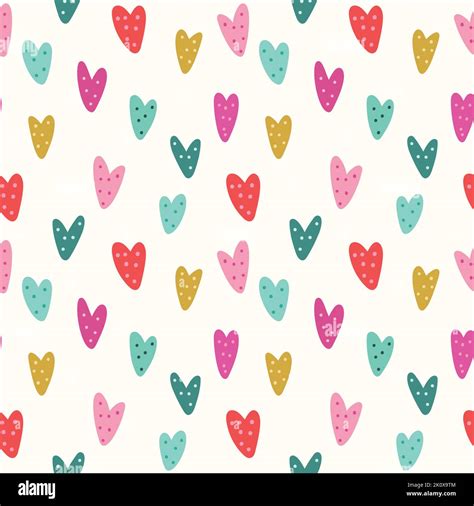 Heart Pattern Background Cute Vector Seamless Repeat Pattern Design Of