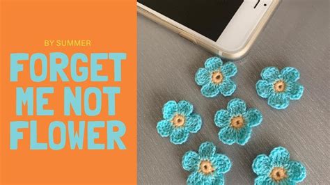 Forget Me Not Crochet Flowers YouTube