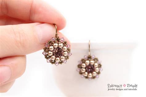 Earrings Tutorial 8mm Swarovski Chaton Bezel Vintage Style Earrings