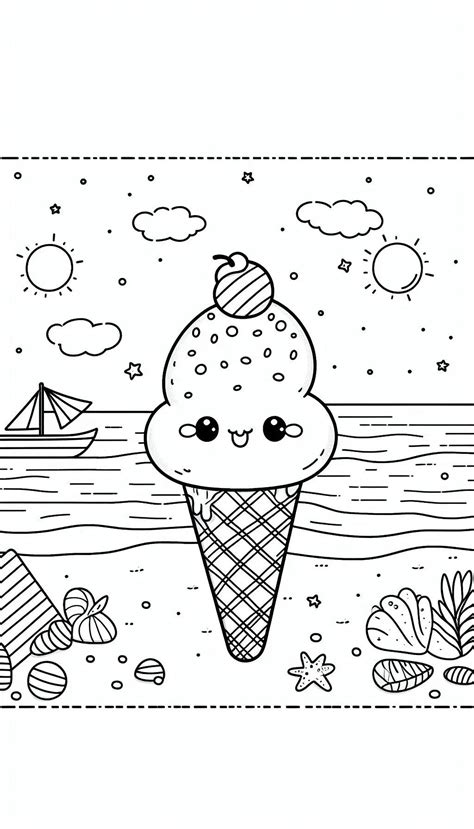 51 Coloriage Glace Kawaii Des Gourmandises Trop Mignonnes