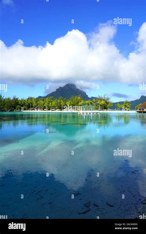 Bora Bora Polinesia Francesa Dic Vista Del Monte Otemanu Y La