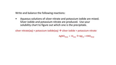 Write And Balance The Following Reactions Ppt Download