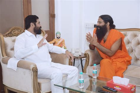 Sudhir Suryawanshi On Twitter Ramdeo Baba Meets Maharashtra Cm Eknath