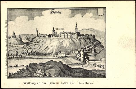 K Nstler Ansichtskarte Postkarte Merian Weilburg Lahn Akpool De