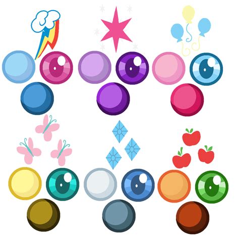 Mlp Fim Base Mane 6 Colours By Angellight Bases On Deviantart