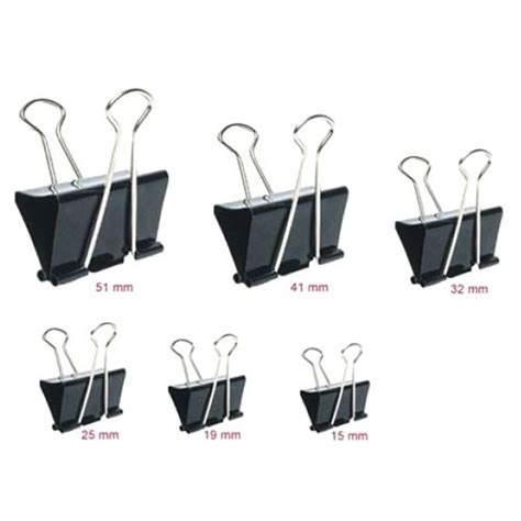 Binder Clip Black 12 Pieces Pack Singapore Eezee