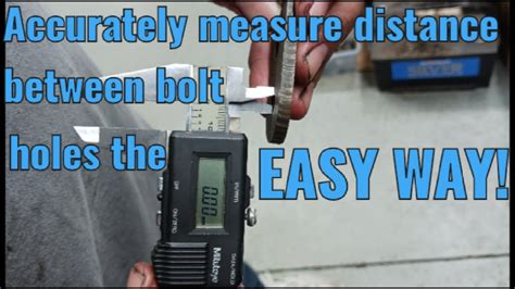 How To Measure Bolt Hole Centerline Distance With Calipers Youtube