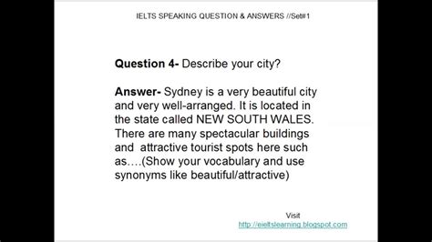 Ielts Speaking Test Questions IELTS Speaking Test Questions Part 1