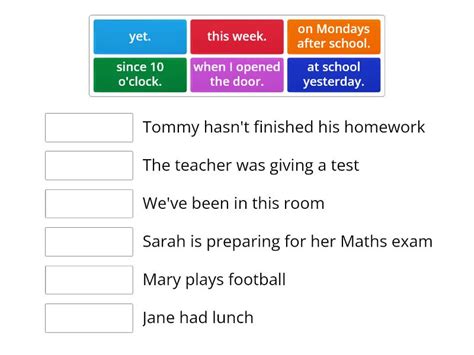 Grammar Tenses Une Las Parejas