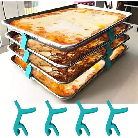 12pcs Baking Tray Stacking Racks Space Saving Reusable Tray Stacking