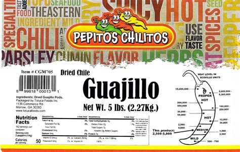 Toluca Foods Inc Chile Guajillo Pepitos Chilitos Chile Guajillo 5lb Bag