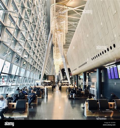 Inside view of Zurich Airport, Switzerland, waiting area Stock Photo ...