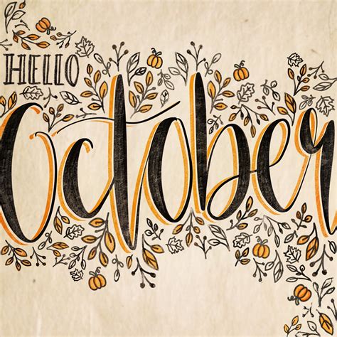 October Bubble Letters